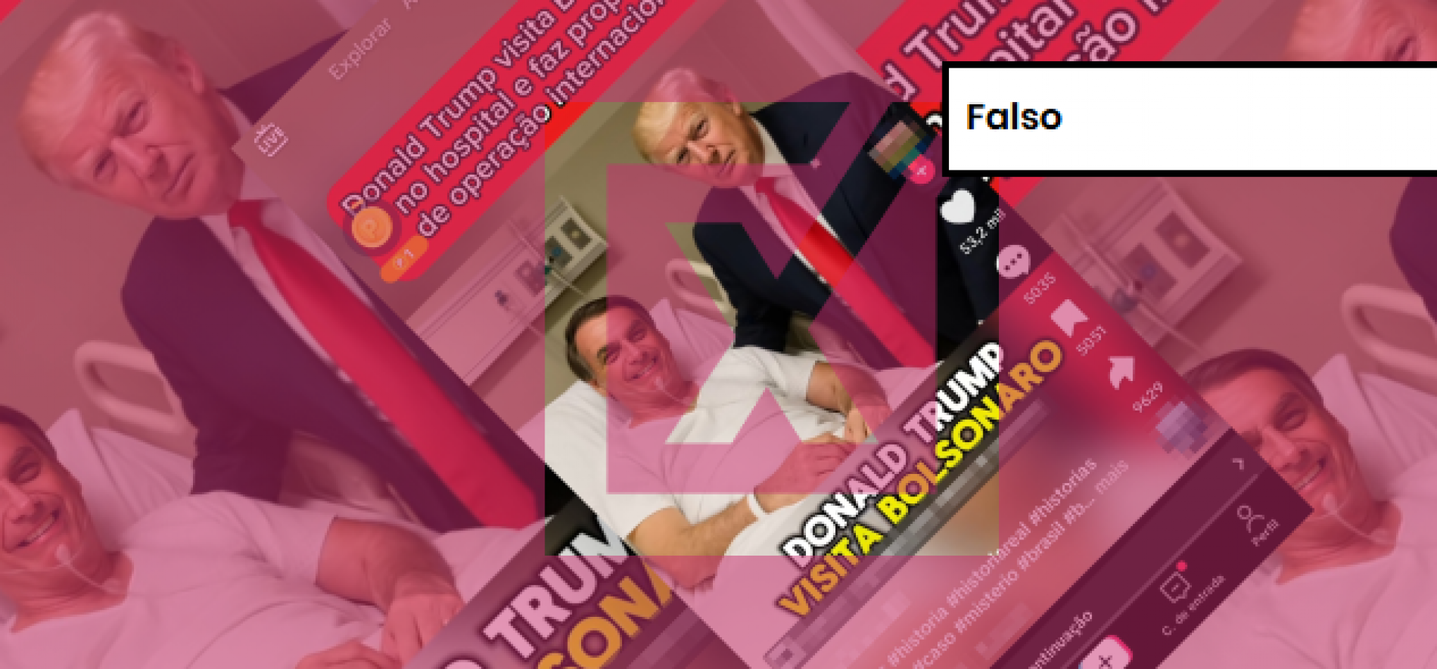 PROJETO COMPROVA: Donald Trump não visitou Bolsonaro em hospital em Brasília