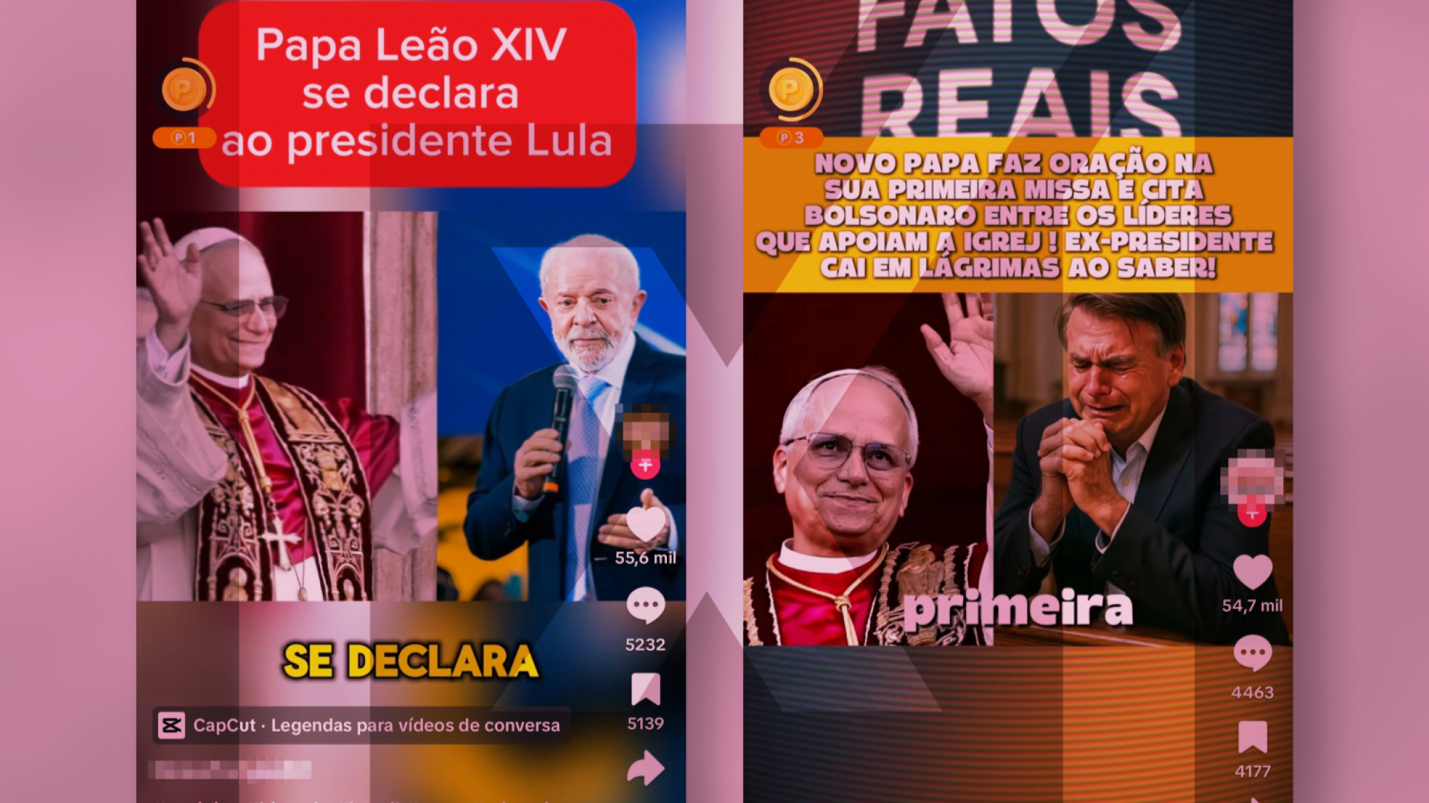 PROJETO COMPROVA: Declarações públicas do papa Leão XIV não citam nem Lula nem Bolsonaro