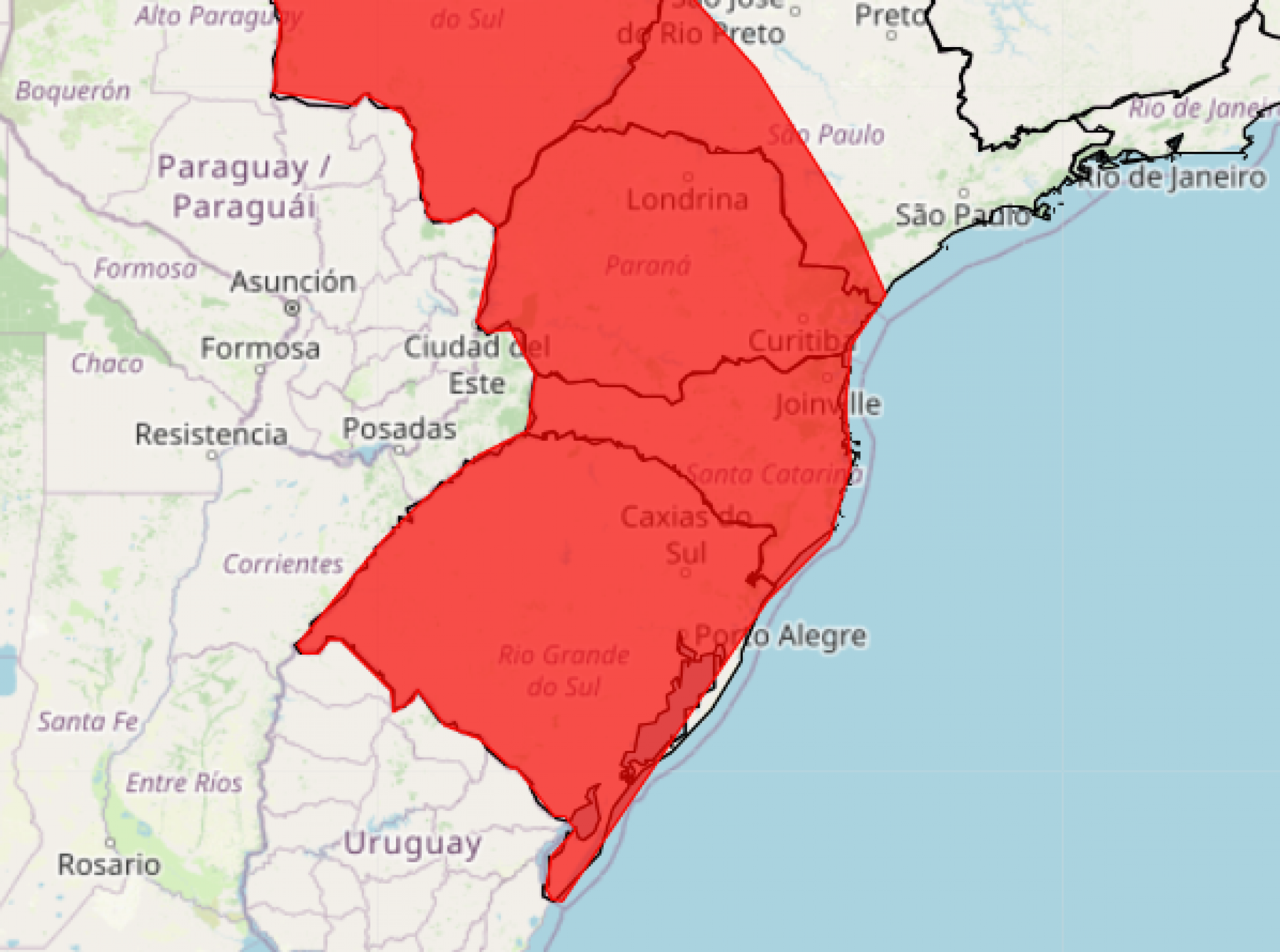 Inmet coloca o Sul do Brasil em alerta vermelho para frio com risco à saúde