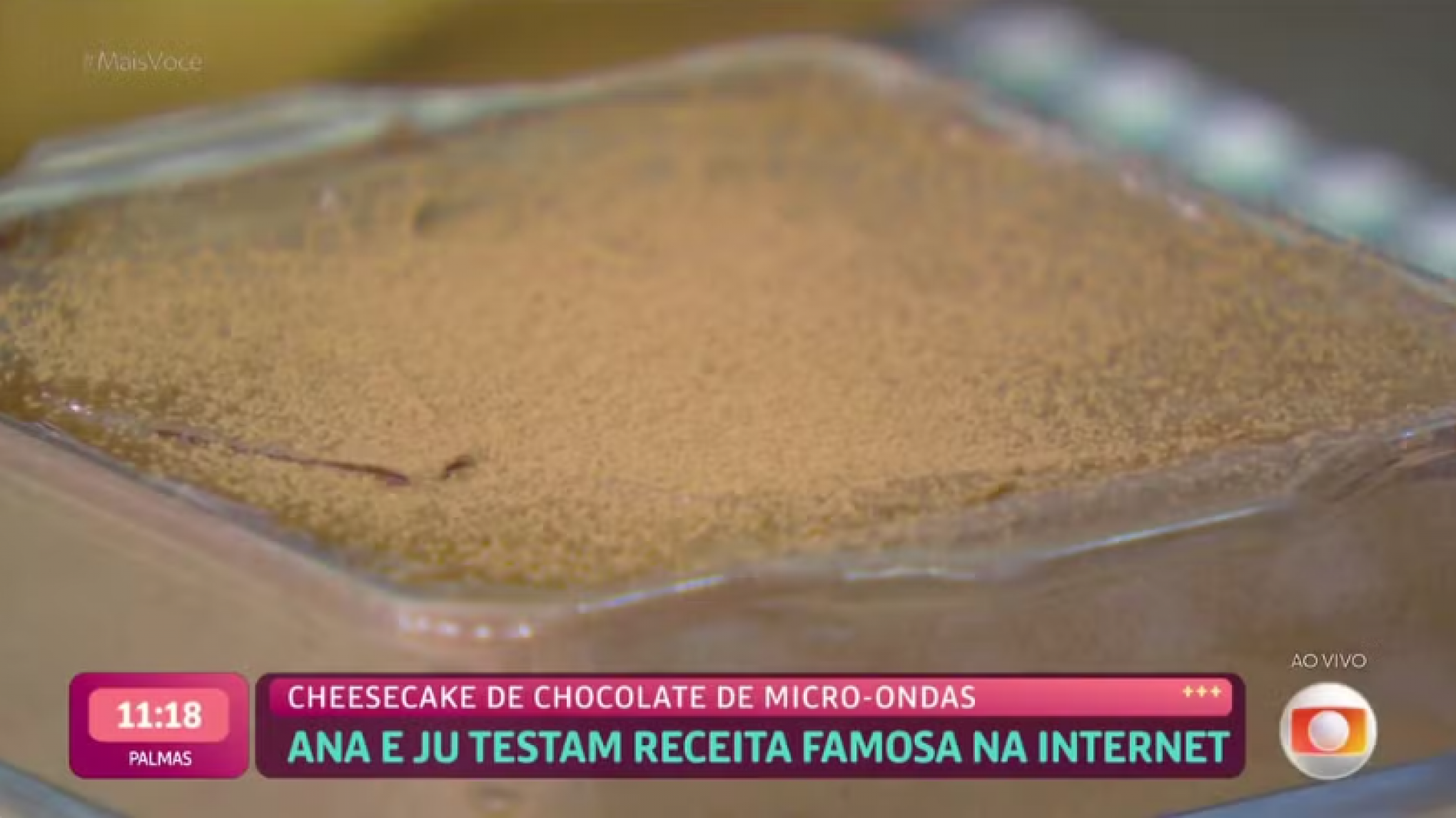 RECEITA DA ANA MARIA BRAGA: Saiba como fazer a Cheesecake de chocolate preparada nesta quarta-feira, 25 de junho