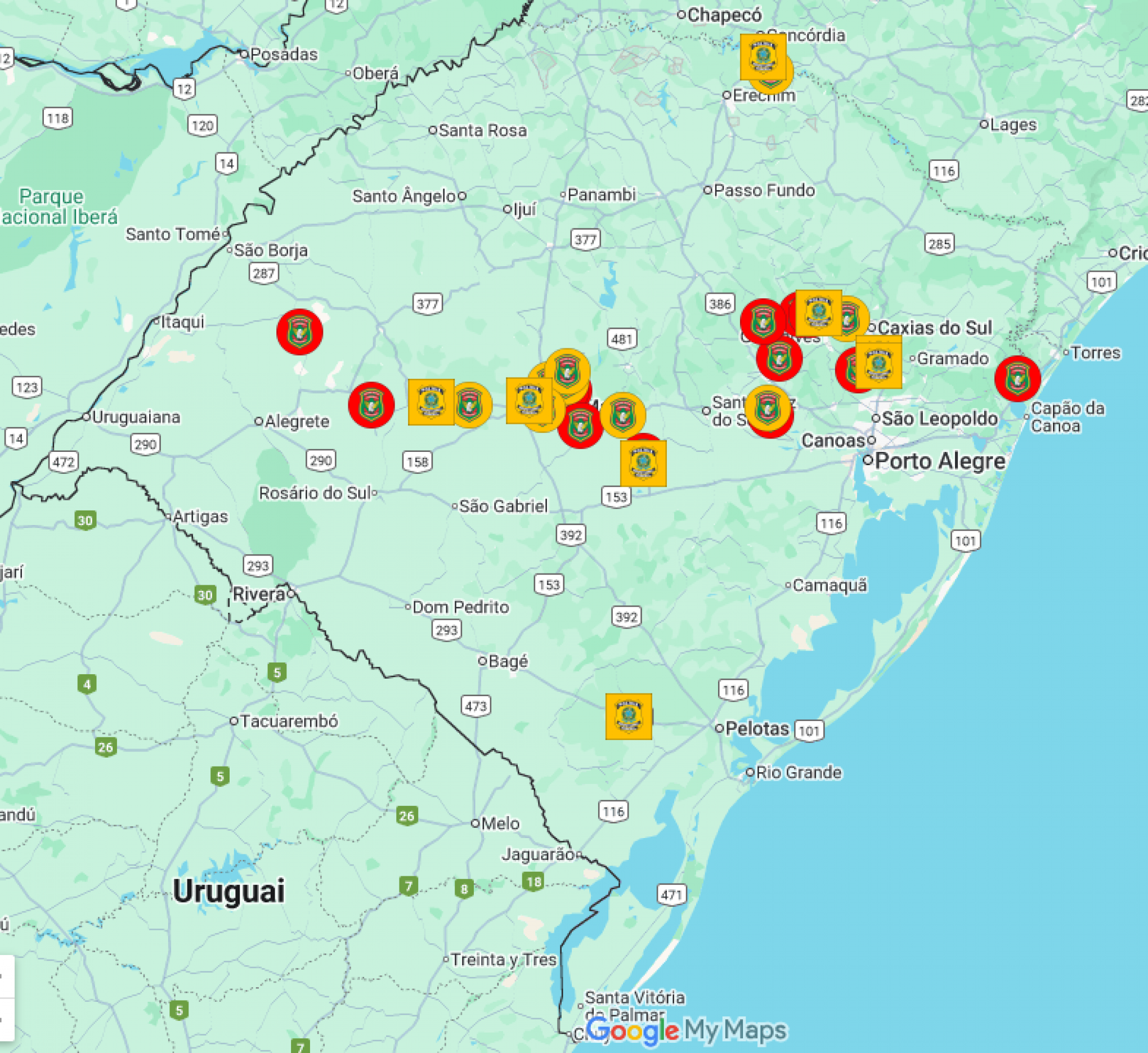 CHUVA NO RS: Há mais de 30 pontos de bloqueios em rodovias do RS; confira