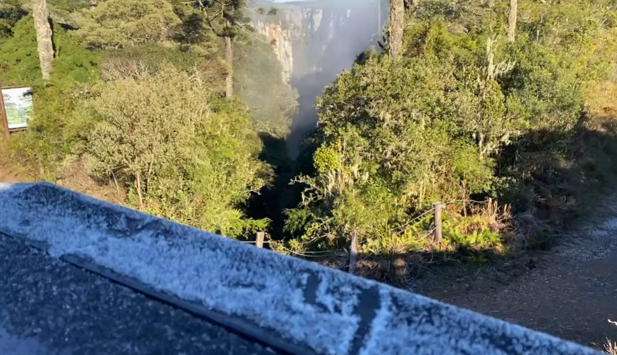 ONDA DE FRIO: Cambará do Sul tem manhã congelante com sensação térmica de -18°C